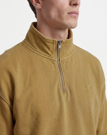 Union Garment Dyed Funnel Neck Sweatshirt-Tan