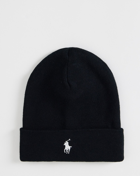 Polo Ralph Lauren Cotton Pima Cotton Beanie - Black