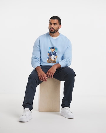 Polo Ralph Lauren Bear Graphic Crew Neck Sweatshirt - Blue