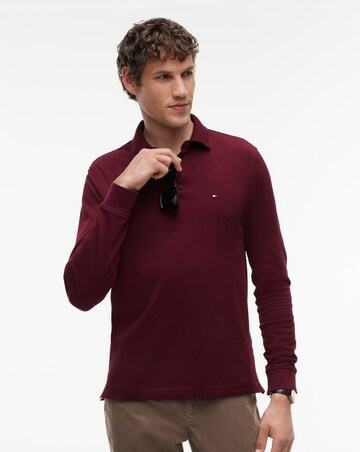 Tommy Hilfiger Long Sleeve 1985 Pique Polo - Burgundy