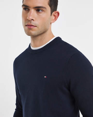 Tommy Hilfiger Cotton Cashmere Crew Neck Jumper - Navy