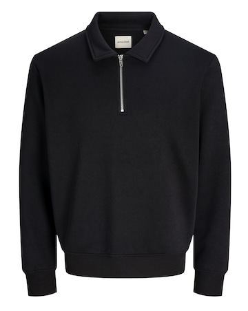 Jack & Jones Bradley Zip Sweat Polo - Black