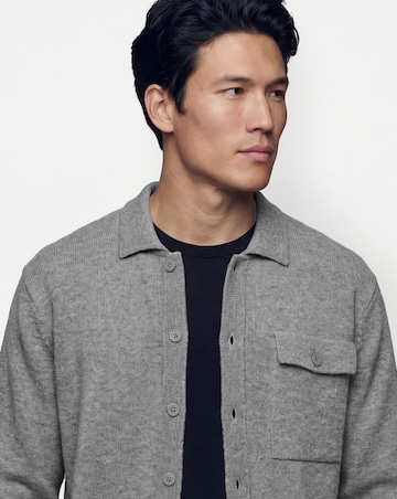 Wool Mix Button Through Knitted Shirt