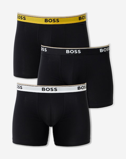 BOSS 3 Pack Power Boxer Brief - Black