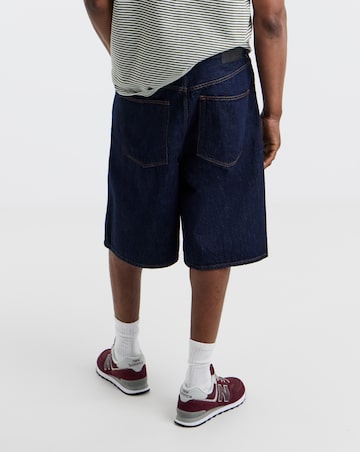 Only & Sons Carl Loose Denim Shorts - Blue