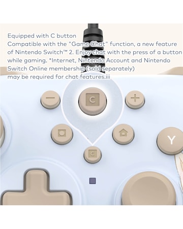 HORI HORIPAD Turbo Wired Controller for Nintendo Switch 2 - Eevee Cottage Core