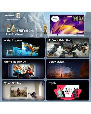 Hisense 50E6STUK 50in 4K Ultra HD HDR LED Smart TV