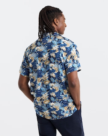 BOSS Printed Beach Shirt - Blue