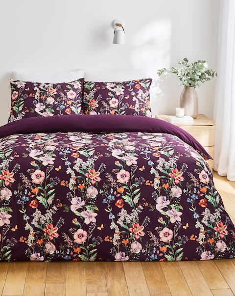Floral Trail Velvet Duvet Cover Set
