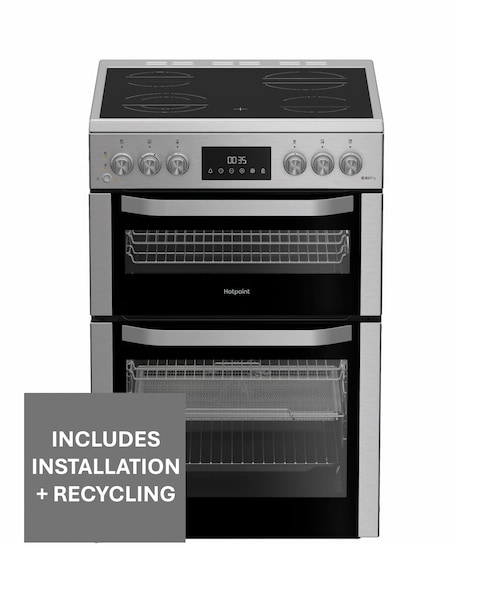 Hotpoint HDE6VDCASX 60cm Electric Double Cooker with Air Fry Install