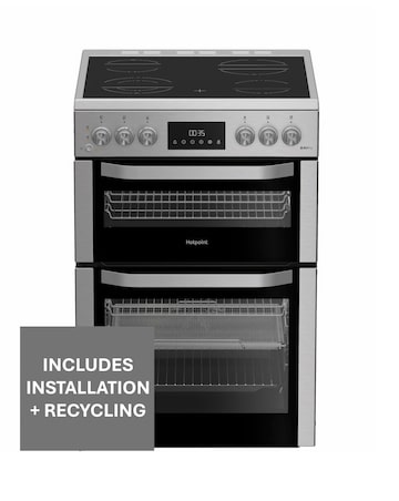 Hotpoint HDE6VDCASX 60cm Electric Double Cooker with Air Fry Install
