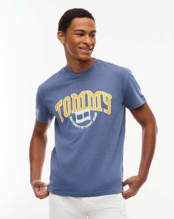 Tommy Jeans Short Sleeve Crest T-Shirt - Dark Blue