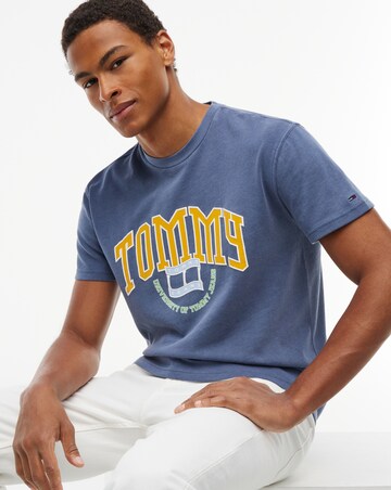 Tommy Jeans Short Sleeve Crest T-Shirt - Dark Blue