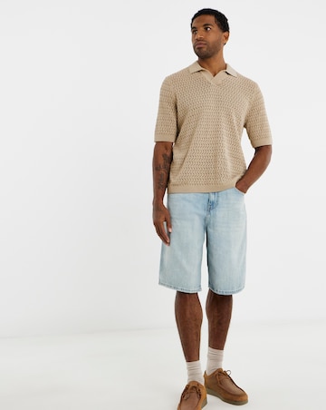 Only & Sons Nyle Crochet Polo - Natural