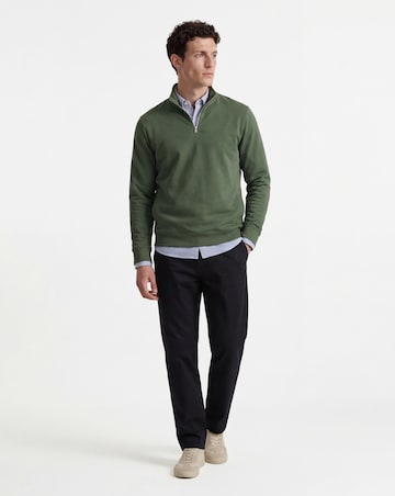 Folio Interlock 1/4 Zip Sweatshirt-Khaki