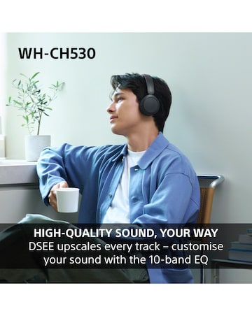 Sony WH-CH530 Wireless On-Ear Headphones - Cobalt