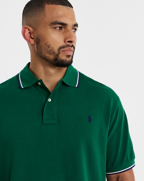 Polo Ralph Lauren Short Sleeve Tipped Polo - Forest Green
