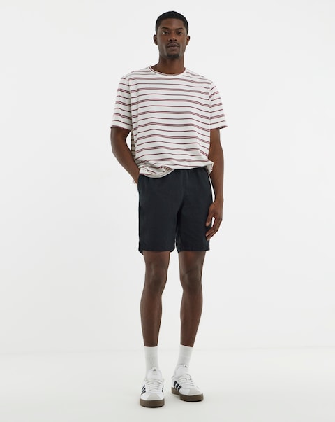 Linen Blend Elasticated Drawcord Short