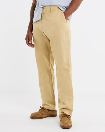 Polo Ralph Lauren Straight Fit Linen Blend Trouser - Beige
