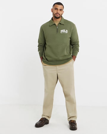 Polo Ralph Lauren Chest Logo 1/4 Zip Sweat - Green
