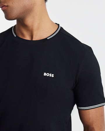 BOSS Short Sleeve Tipped T-Shirt - Black