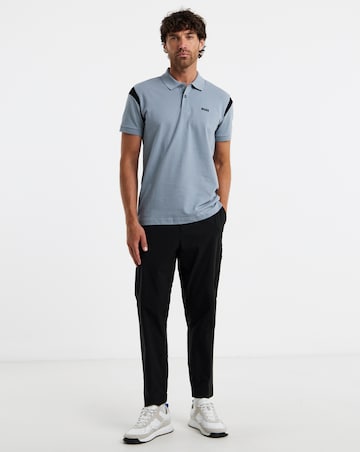 BOSS Short Sleeve Contrast Paddy Polo - Dark Grey