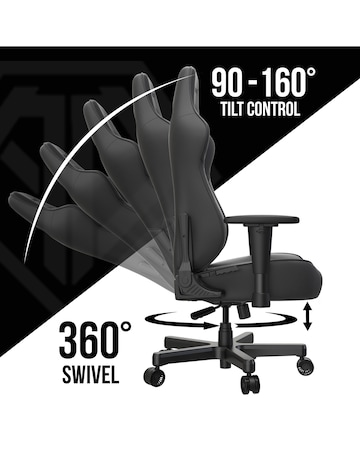 Anda seaT Dark Demon Dragon Premium Large Gaming Chair - Black