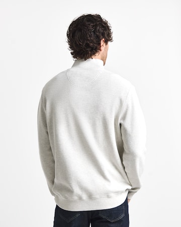 Barbour Ravensworth Half Zip Sweatshirt - Ecru Marl