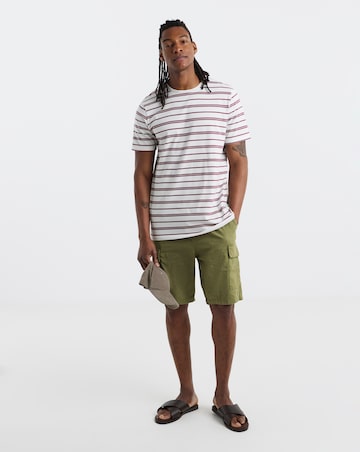 Linen Blend Elasticated Cargo Short