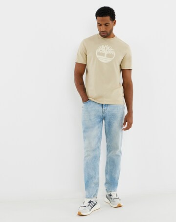 Timberland Tree Logo Short Sleeve T-Shirt - Stone