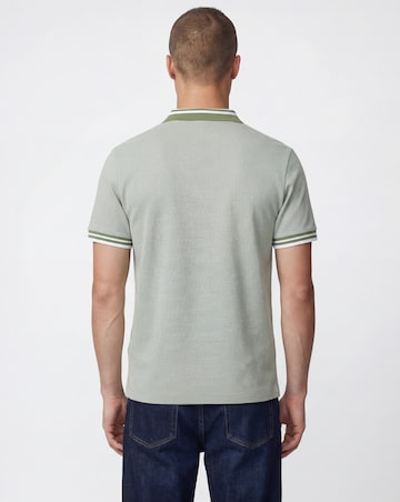 Tipped Jacquard Pique Polo Shirt Long