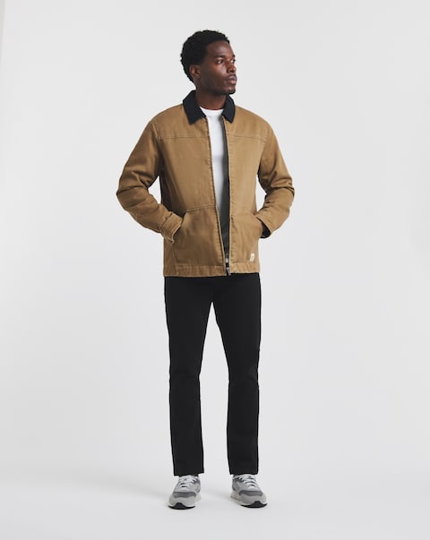 Union Black Straight Stretch Gabardine Jeans