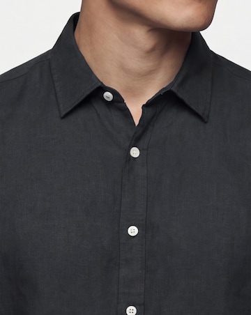 Short Sleeve Linen Blend Shirt