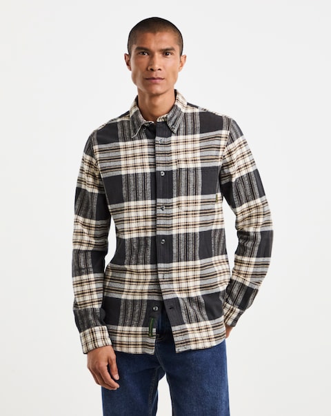 Timberland Flannel House Check Shirt - Black