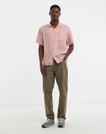 Napapijri Linen Short Sleeve Shirt - Pink
