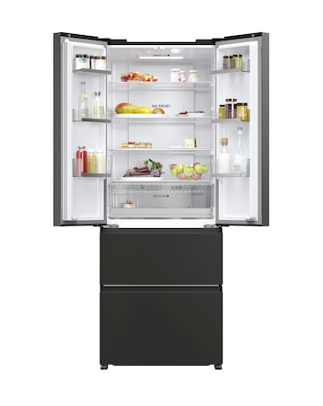 Haier HFR5719ENPB 70 FD Plain Door Refrigerator Black + Install