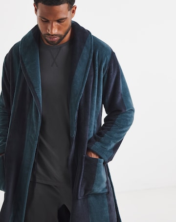 Stripe Fleece Dressing Gown