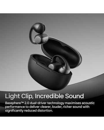 Shokz OpenDots 2 Clip-On Open-Ear True Wireless Earbuds - Black