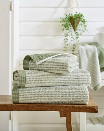 The Lyndon Company Willow Weave Striped 100% Cotton Towel