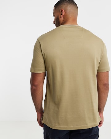 BOSS Short Sleeve Tipped Neck T-Shirt - Beige