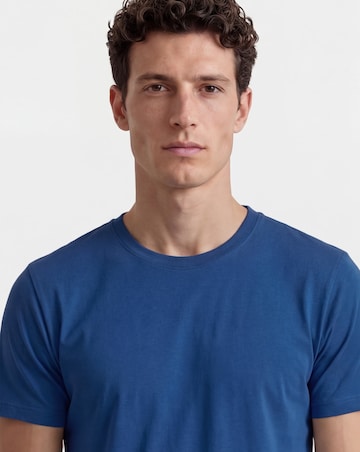 Pure Cotton Crew Neck T-Shirt Long - Cobalt
