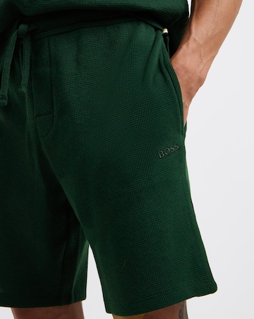 BOSS Waffle Pyjama Shorts - Dark Green
