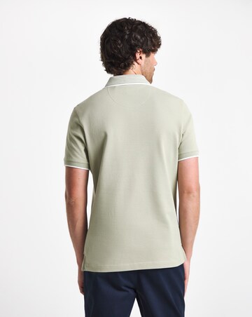 Barbour Denwick Short Sleeve Tipped Tailored Polo Shirt - Green