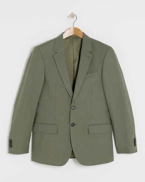 Regular Fit Linen Blend Suit Jacket