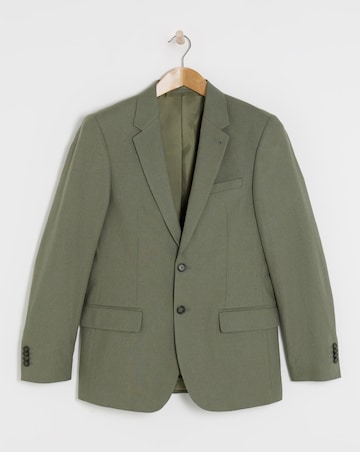 Regular Fit Linen Blend Suit Jacket