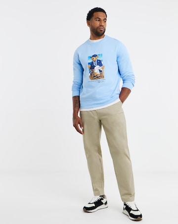 Polo Ralph Lauren Bear Graphic Crew Neck Sweatshirt - Blue