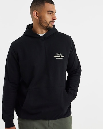 Jack & Jones Norrebro Typo Back Sweat Hoodie - Black