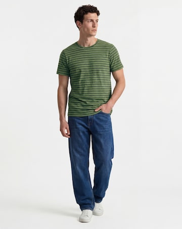 Yarn Dyed Stripe Crew Neck T-Shirt Long