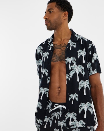 Mono Palm Print Co-ord Shirt