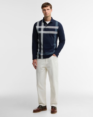 Barbour Blaine Tailored Long Sleeve Polo Shirt - Navy
